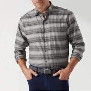 NWT TOMMY BAHAMA Men's Lazlo Lux Ombre Stripe Silk Blend Shirt Sz Medium